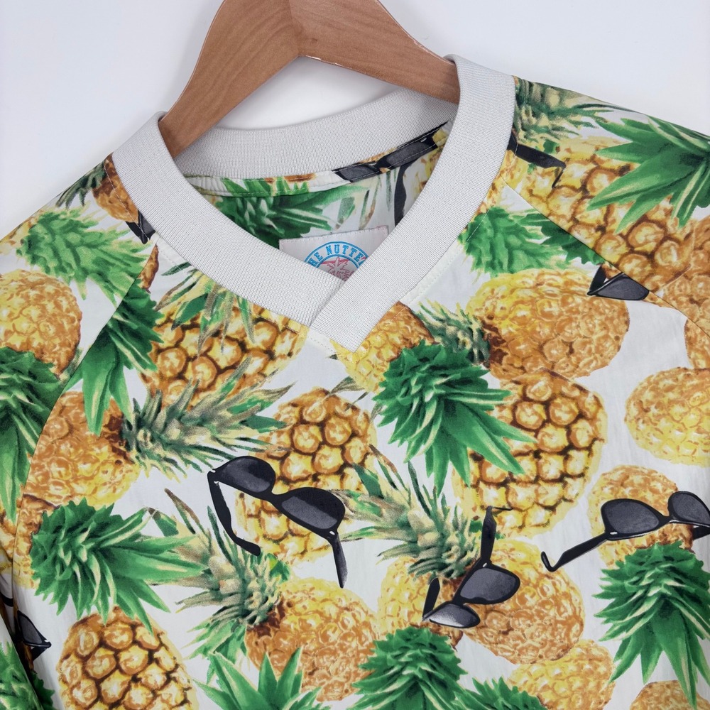 Chubbies‎ The Nutter Windbreaker Pullover Mens M White Pineapple Sunglasses